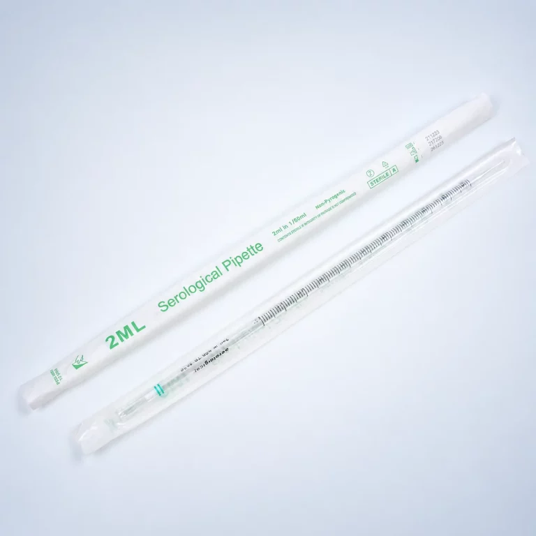 2 mL sterile plastic serological pipette with individual wrapper