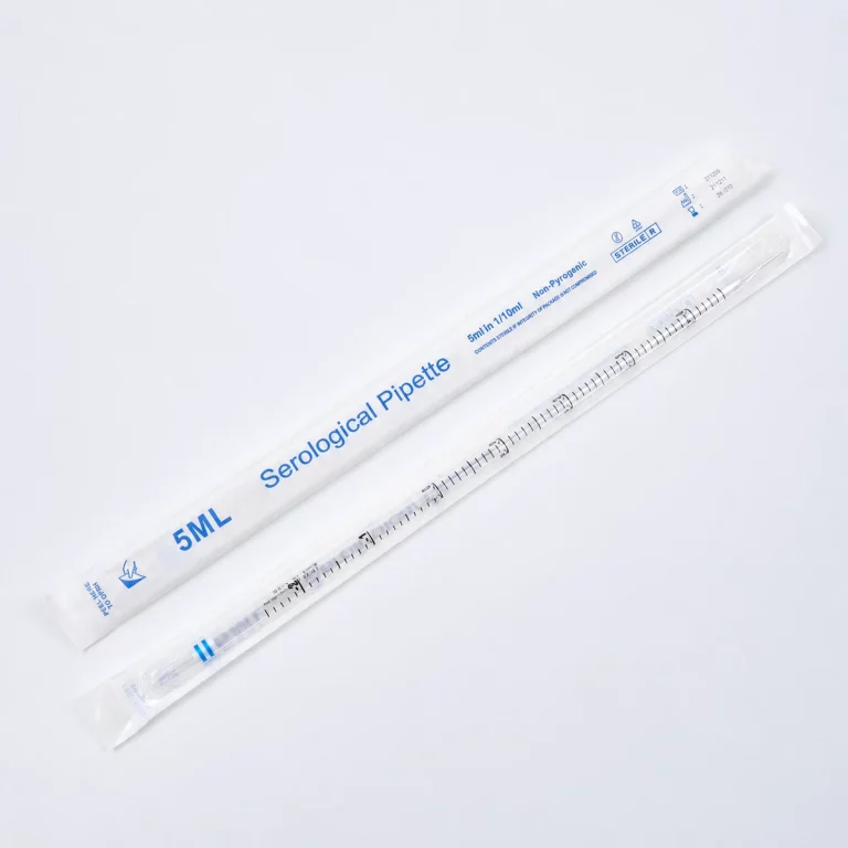 5 mL sterile plastic serological pipette with individual wrapper